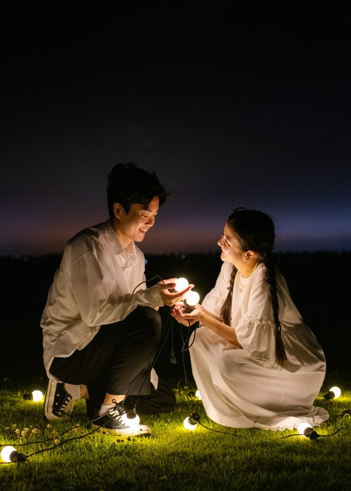 야간에 만난 삼락생태공원 촬영 현장 1