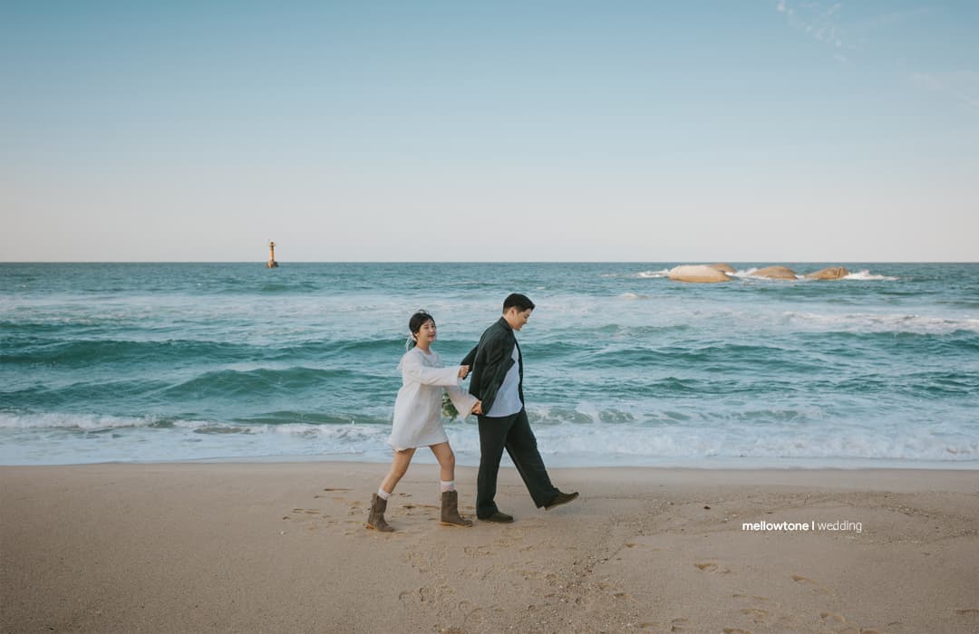 강릉바다/순포해변 웨딩스냅 촬영 사진