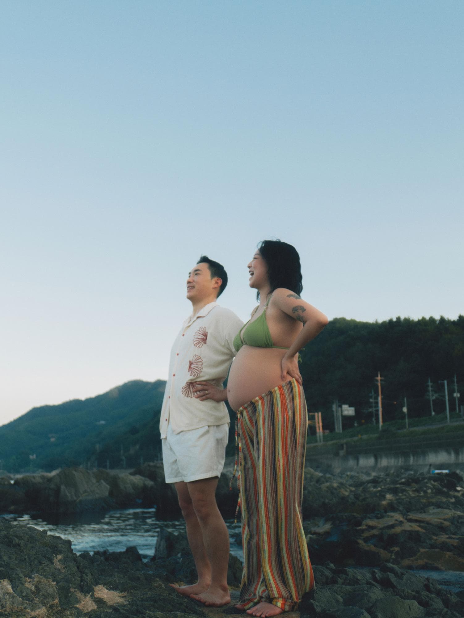 바다 만삭스냅 촬영 사진