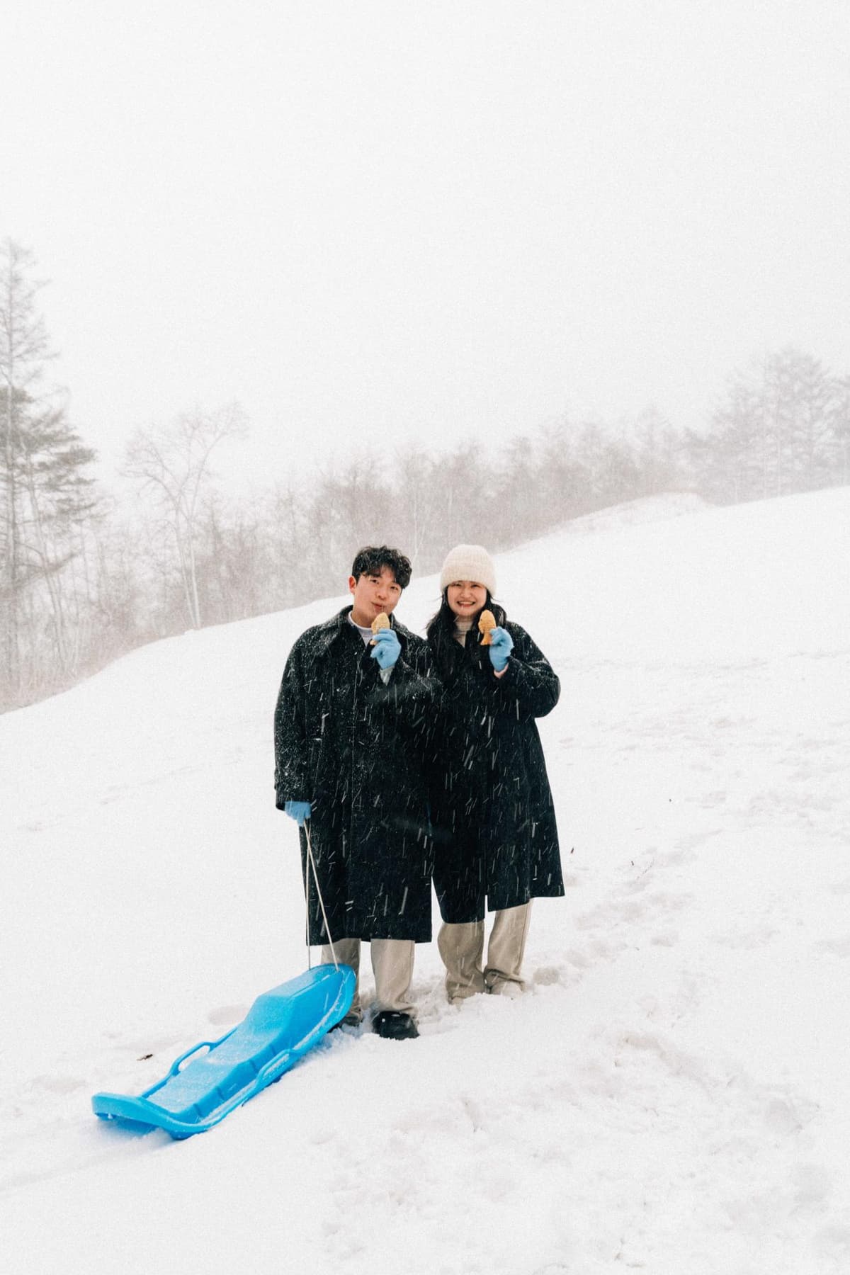 눈썰매와 함께 자연스럽게 이어진 촬영 1